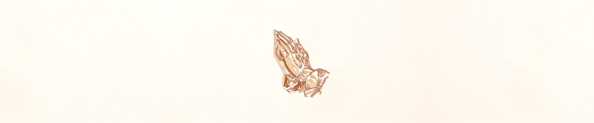 P FC 516 PK Praying Hands Rosetan Faux FULL COUCH PRINT